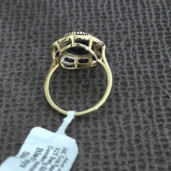 Shivam Black🖤 Onyx Flower🏵 Ring💍 - Picture 10 of 16